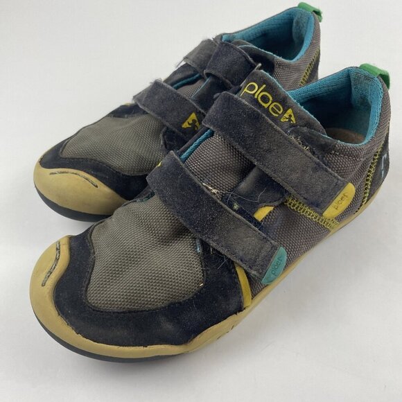 Plae Sneaker Shoes Kids Youth 2.5 TY Steel Blue Slip On Hook And Loop Closure - Picture 2 of 10